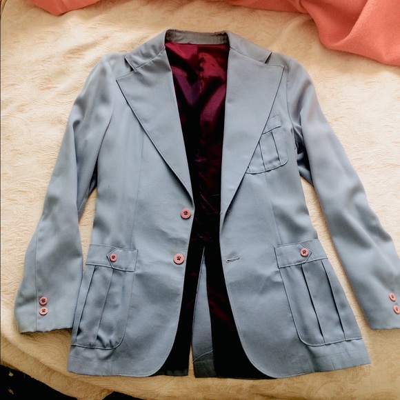 Vintage Other - 70s Pale Blue Vintage Spatz Blazer & Vest